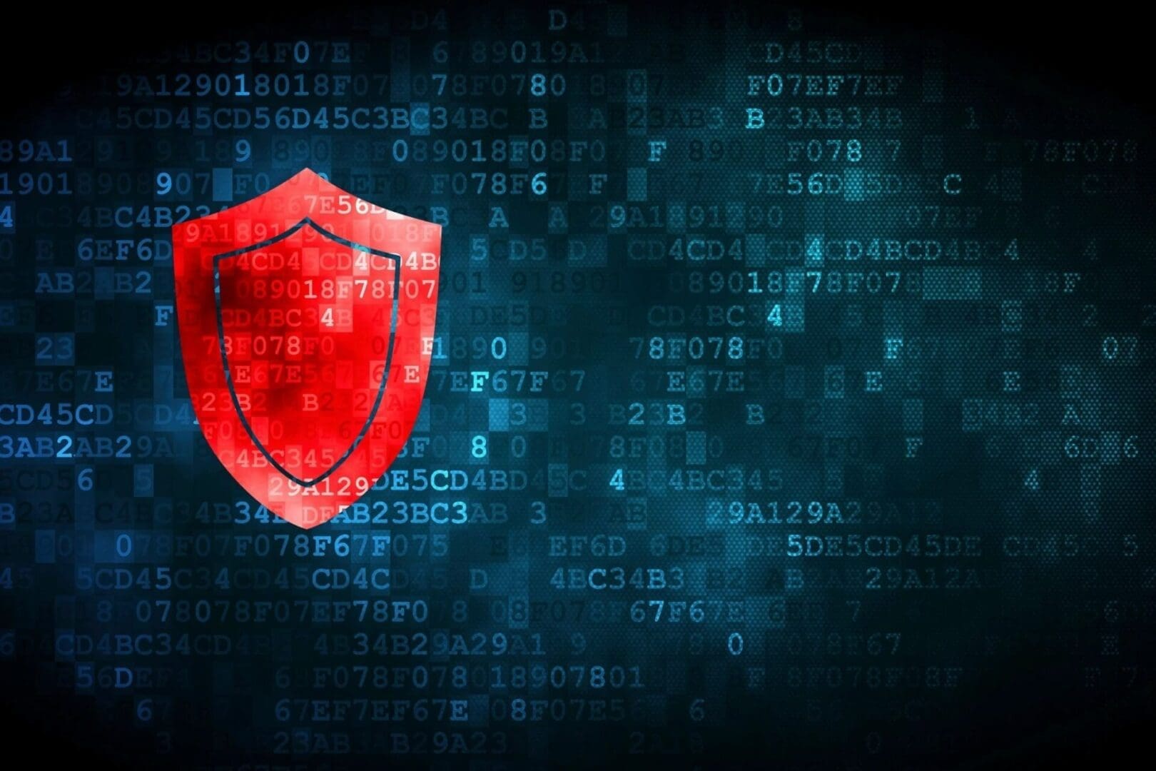 fmf822 A red shield is shown on a computer screen.